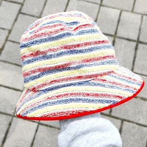 Anthropologie x Princess FouFou Terrycloth Striped Bucket Hat